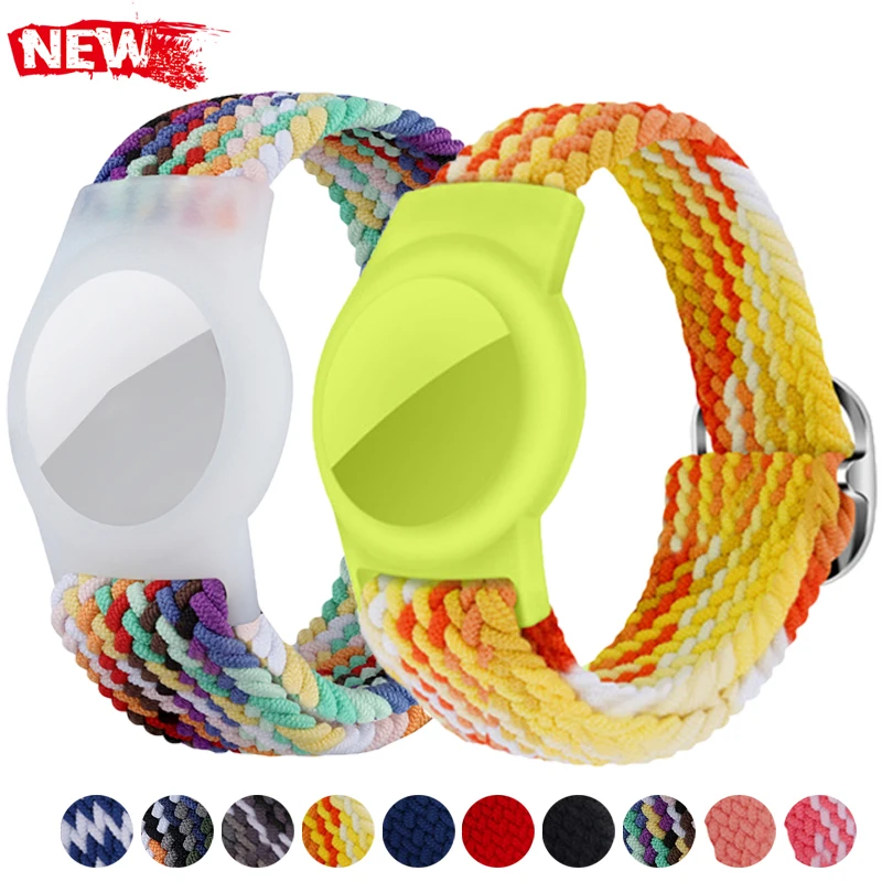 Для Apple AirTags детский браслет плетеный ремешок с защитой от царапин аксессуары для Airtag GPS трекер держатель ремешок для часов браслет