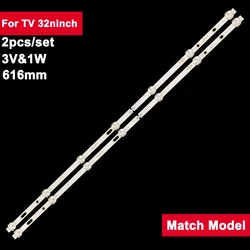 TVバックライト,LEDストリップライト,616mm,3V,32インチTV用,SJ.CX.D3200701-2835GS-M 2ピース/セット