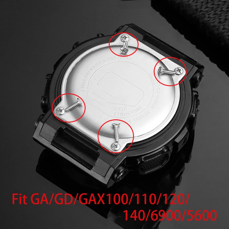 Watch Screw Fit Casio GA/GD/GAX100/110/120/140/6900/5600 Series Watch Case Back Watch Parts Aftermarket Replacements