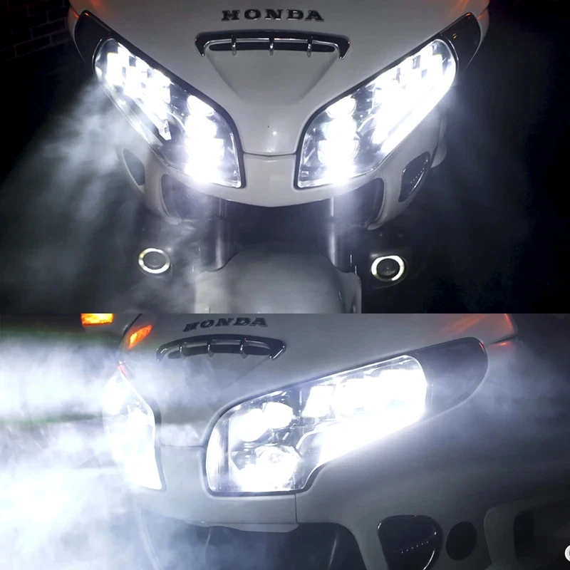 E24 DOT LED Headlight For Honda Goldwing 1800 GL1800 2001-2017 F6C F6B Gold Wing Bagger Motorcycle Headlamp Light  Lamp w/ DRL