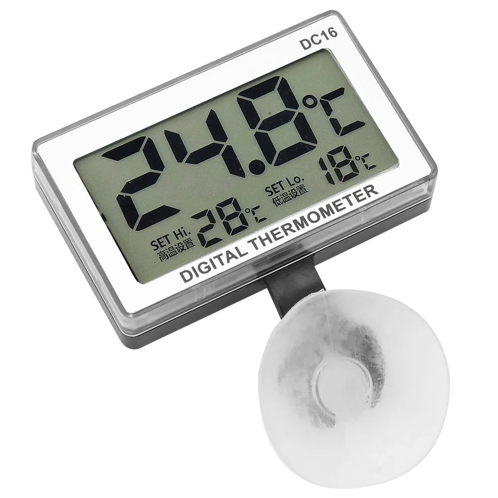 Termometro digitale LCD Strumento di misurazione della temperatura impermeabile Sonda integrata wireless Accessori per acquari per acquari 0 ℃ -37 ℃