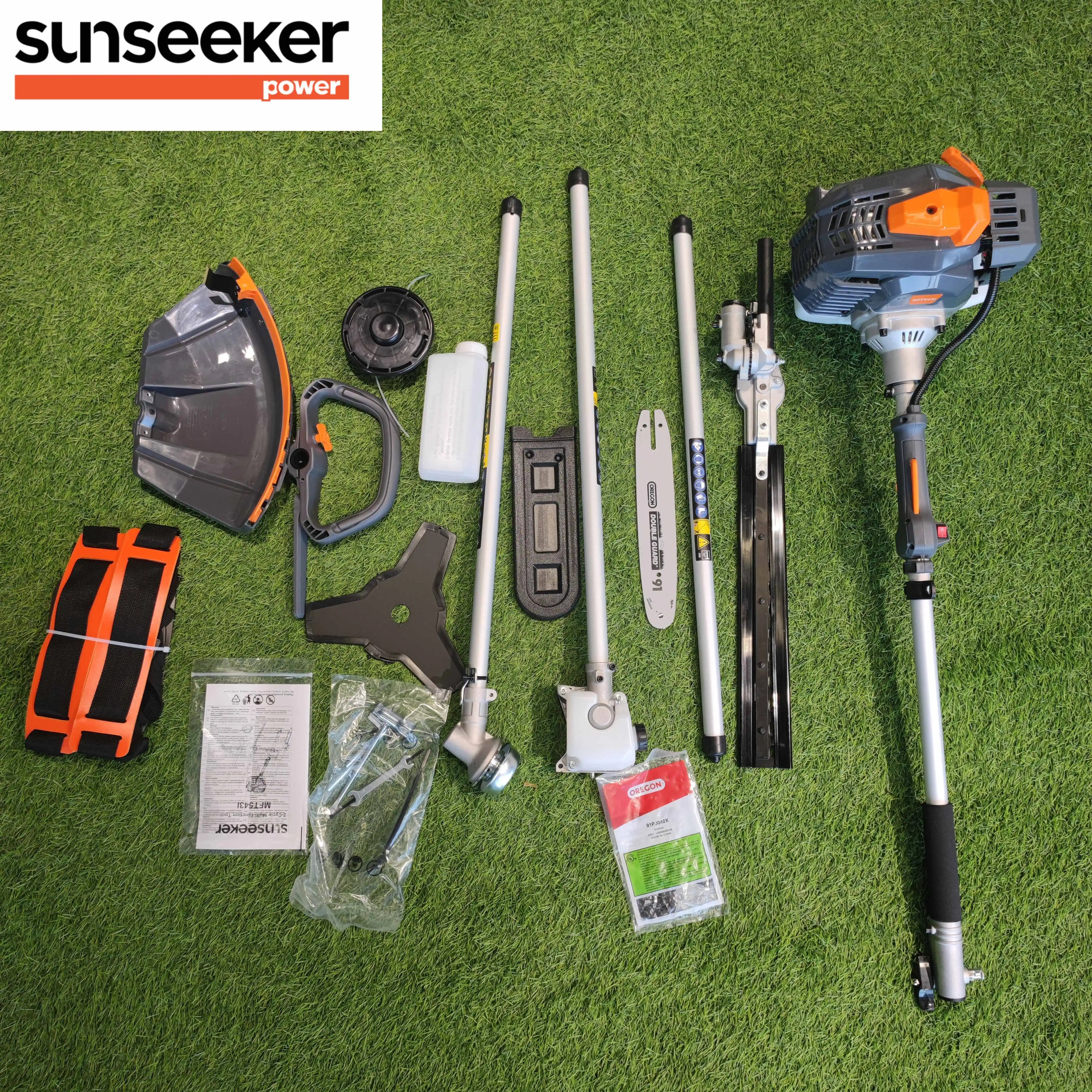 

2-Stroke 4-in-1 Multifunction Grass Weed Wacker Pole Saw Hedge Power Trimmer String Trimmer Brush Cutter