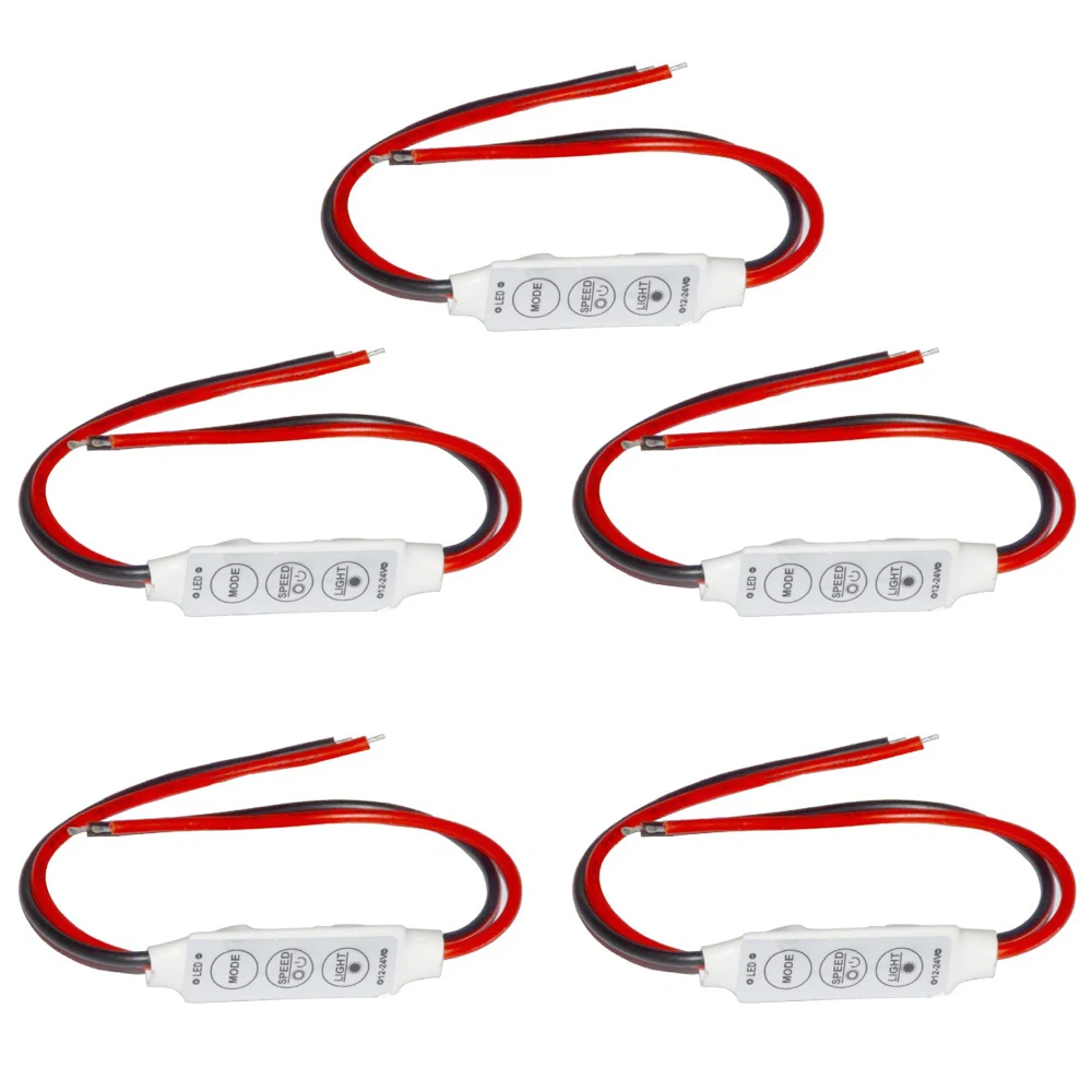 

10 шт. мини-светодиодный переключатель затемнения 12 В, 3 клавиши, контроллер и диммер, драйвер 3528 5050 5630, новейшее управление, светодиодная лента