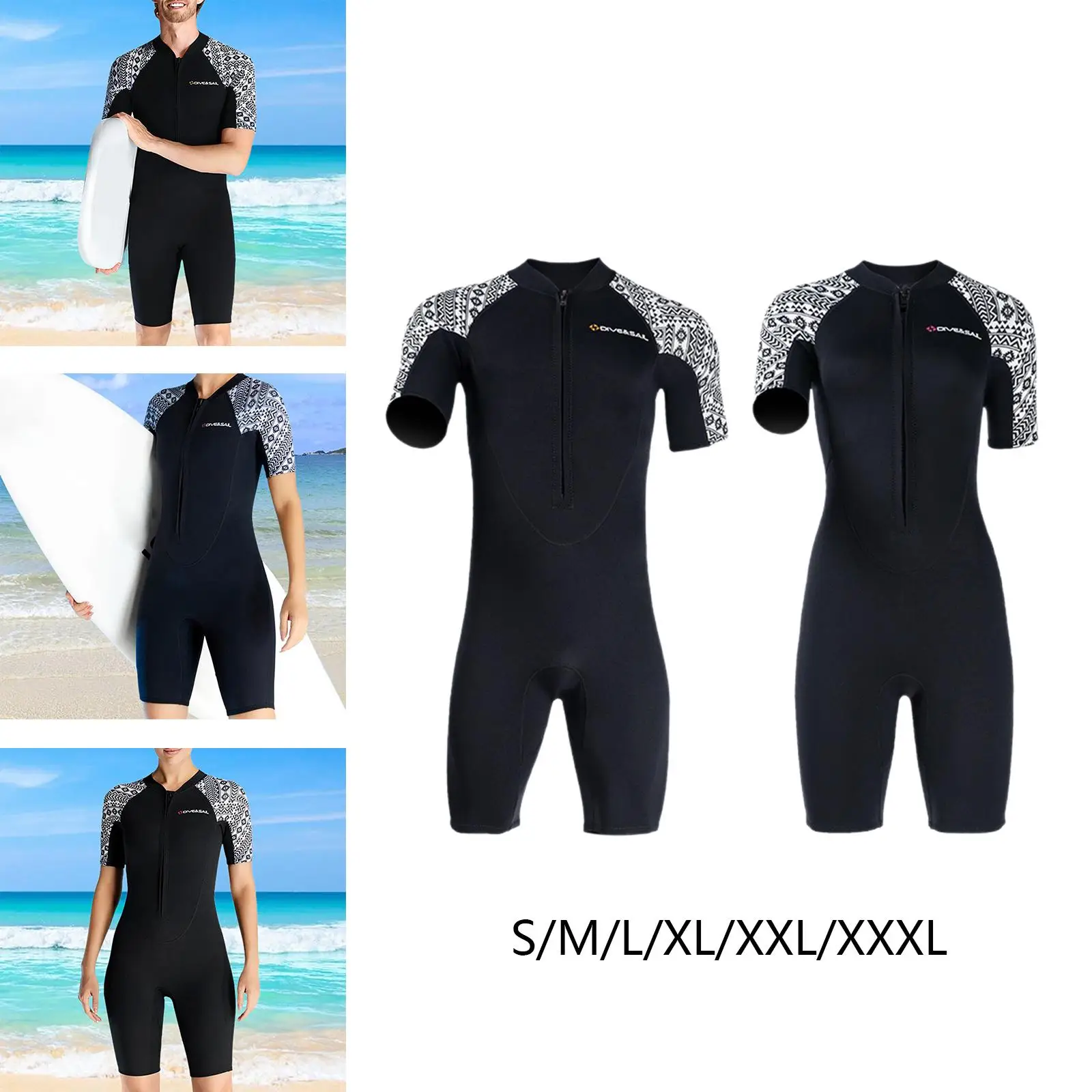 Shorty Wetsuit 3 mm neopreen duikpak voor snorkelen, duiken, zwemmen