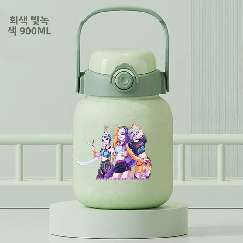900 مللي K-Pop شيطان الصيادين هنتر X رومي ميرا زوي جينو سيلين Kpop كوب ماء بلاستك K Pop شرب زجاجة TT كوب عازل