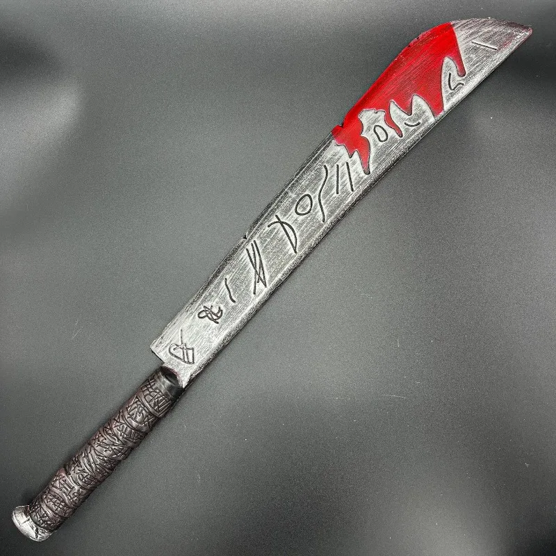 75 سنتيمتر/29.53in تأثيري المنجل البلاستيك لعبة سكين نموذج الأسلحة الدعائم الأجهزة الطرفية تحصيل هالوين الديكور صديقها هدية