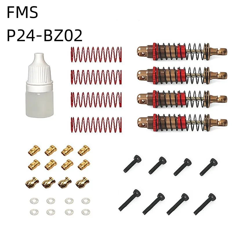 Części do zdalnie sterowanego samochodu zdalnie sterowany amortyzator metalowy FMS Kiki P24-BZ03 P24-BZ02 1:24Rc akcesoria gąsienicowe do pojazdów