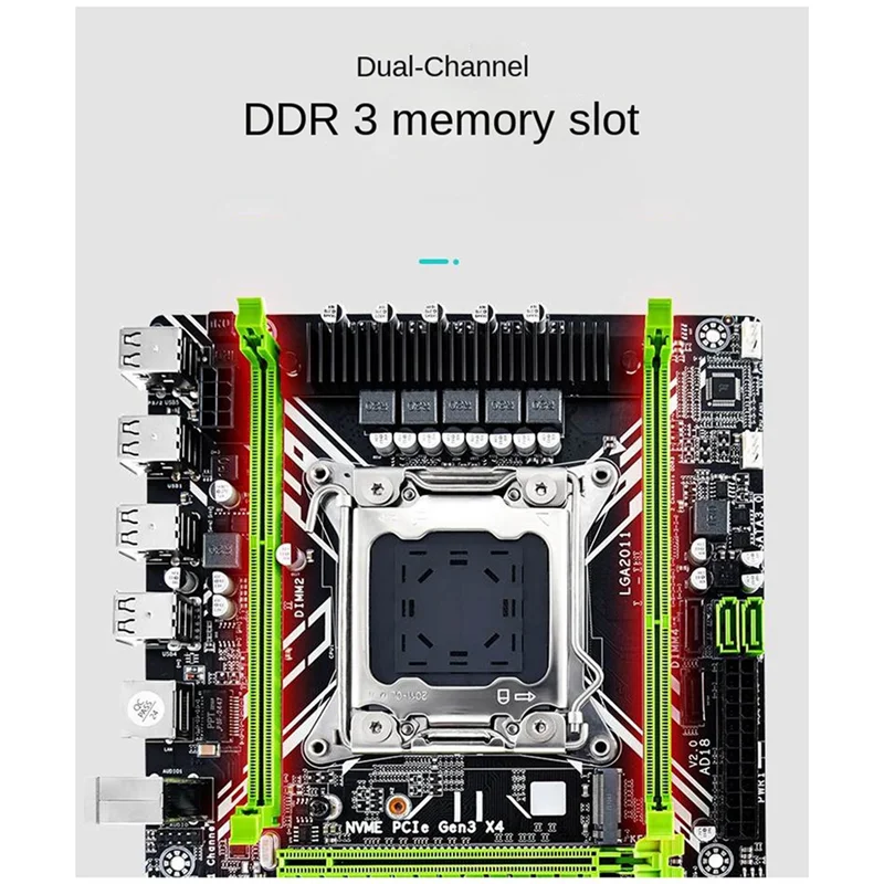 Scheda madre T88C X79D 2.0 Scheda madre del computer Lga2011 Ddr364Gb Supporta il processore serie 2011 M.2Nyme Sata2.0