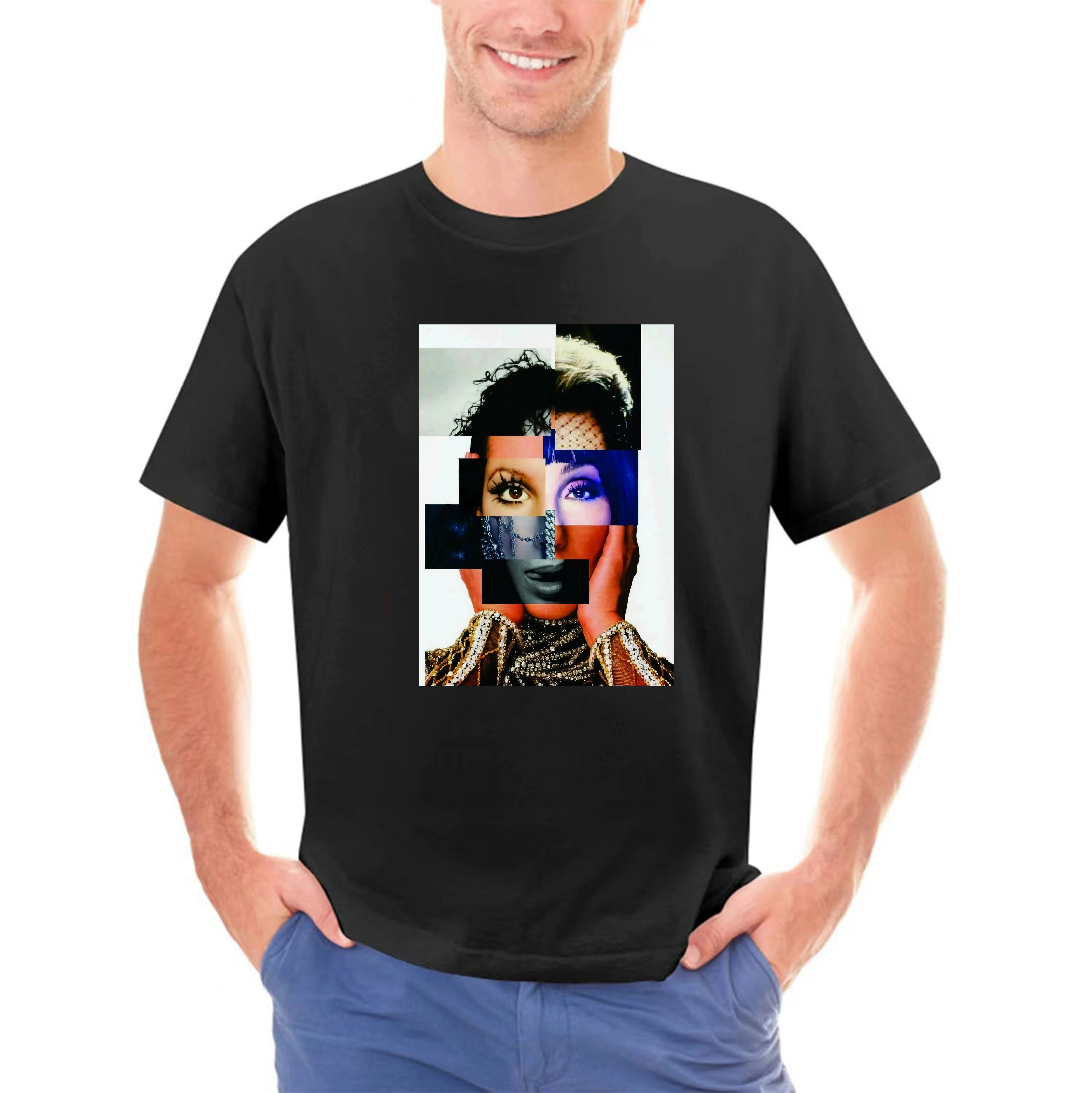 CHER T-SHIRT  FRACTAL DESIGN DIGITAL PRINT