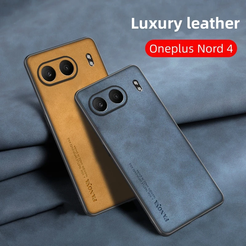 For Oneplus Nord 4 Case Luxury Leather Matte Skin-friendly TPU Cover One Plus Nord 4 Nord4 Shockproof Bumper Shell Funda