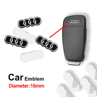 5Pcs Car Remote Key Sticker Aluminum Emblem Decoration Decal For Audi A1 A2 A3 A4 A5 A6 A7 A8 Q1 Q2 Q3 Q4 Q5 Q6 Q7 Q8 TT RS3 RS7