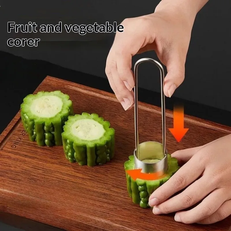 Multi-functional Fruit Core Remover Tool Portable for Stainless Steel Apple Pear Bitter Bell Peppers Gourd Puller Kitchen Gadget