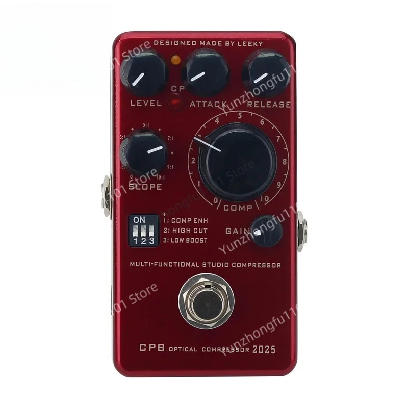 2025 Version Wine Red Electric Guitar and Bass Compressor Pedal Multifunctional Studio Universal CPB Optical Compressor