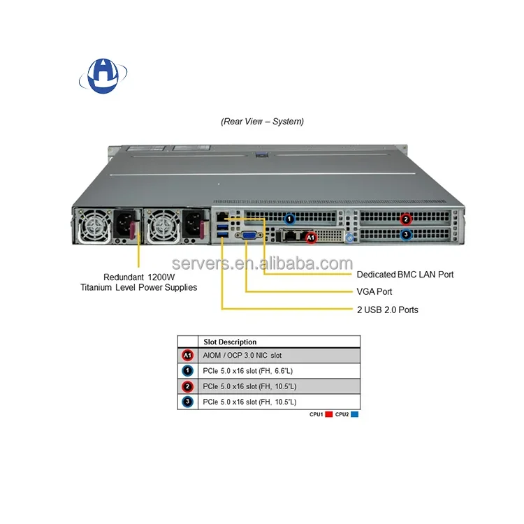 Supermicro Server SYS-121H-TNR 1U X13 Generation Type 4th Gen Xeon Scalable Processors X13/H13 Hyper Pcie 5.01 Supermicro Server