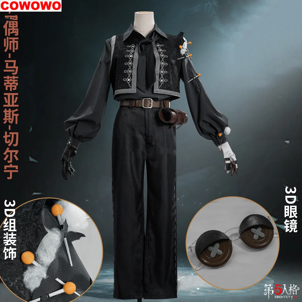 

COWOWO Identity V Matthias Czernin Puppeteer Game Suit Handsome Uniform Cosplay Costume Halloween Party Role Play Outfit Men