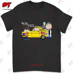 Unique Design Including Back To The Future Only Fools And Horses Inspired Print On A Black 100 Cotton T Shirt 2TZL