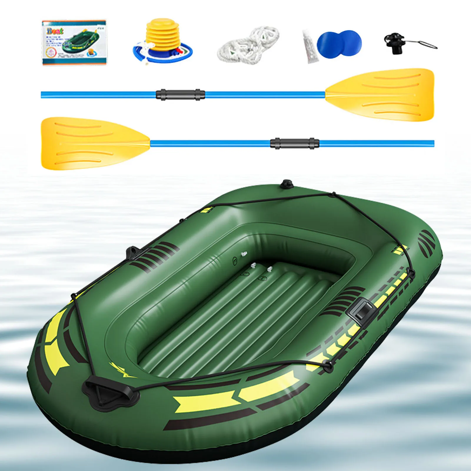 

1/2 Person Iatable Boat Canoe Iatable Fishing Kayak Rafting Fishing Boats Portable Fishing Boat Raft With Oars Pump