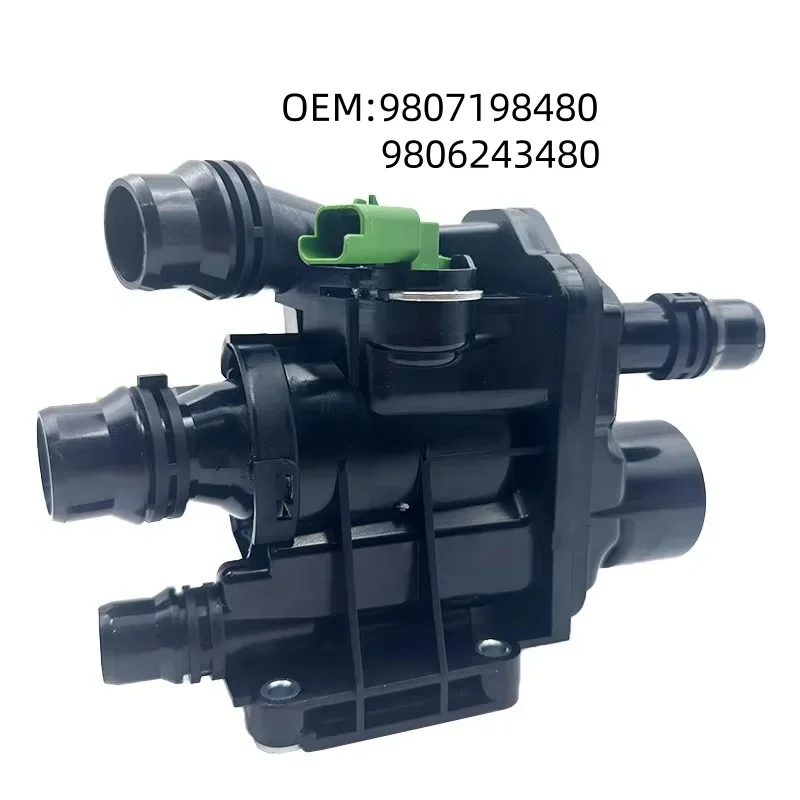 9807198480 9806243480 apto para Peugeot 208 2008 308 3008 DS3 DS4 termostato refrigerante del motor verde 2 pines 1,2 T