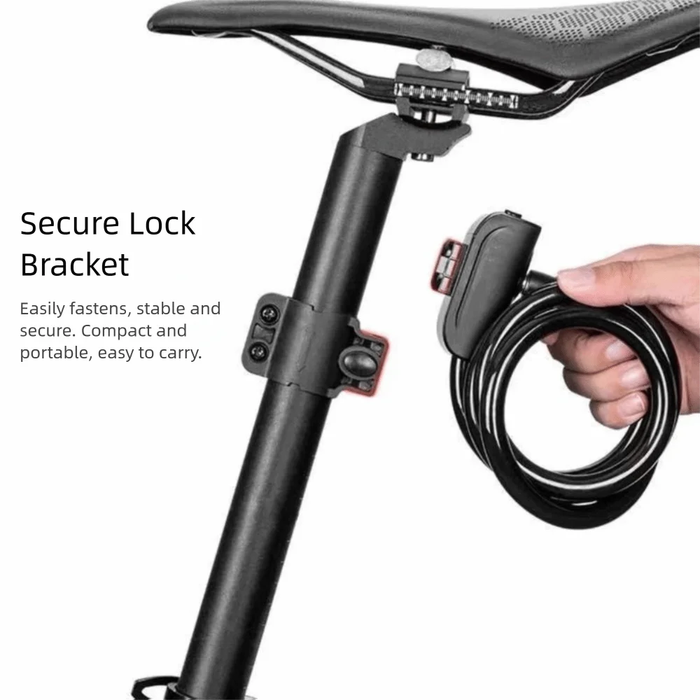 

Steel Wire Bicycle Cable Lock With Keys Portable Anti-theft Lock Multicolor High Security Bike Accessories Electric E-Bike