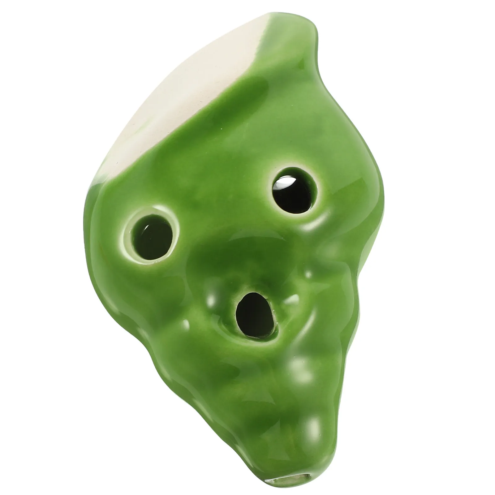 6-Hole Beginner Ocarina Ceramic Conch Shape Portable Lightweight Practice Wind Instrument for Kids and Adults Professional Music