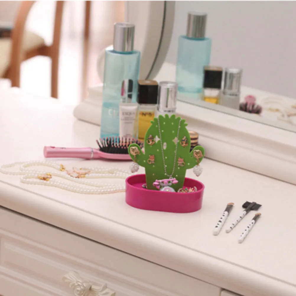 

Cactus Shaped Jewelry Holder Stand for Rings Earrings Necklaces Display Storage Rack Home Decor Accent Piece Jewelry Store