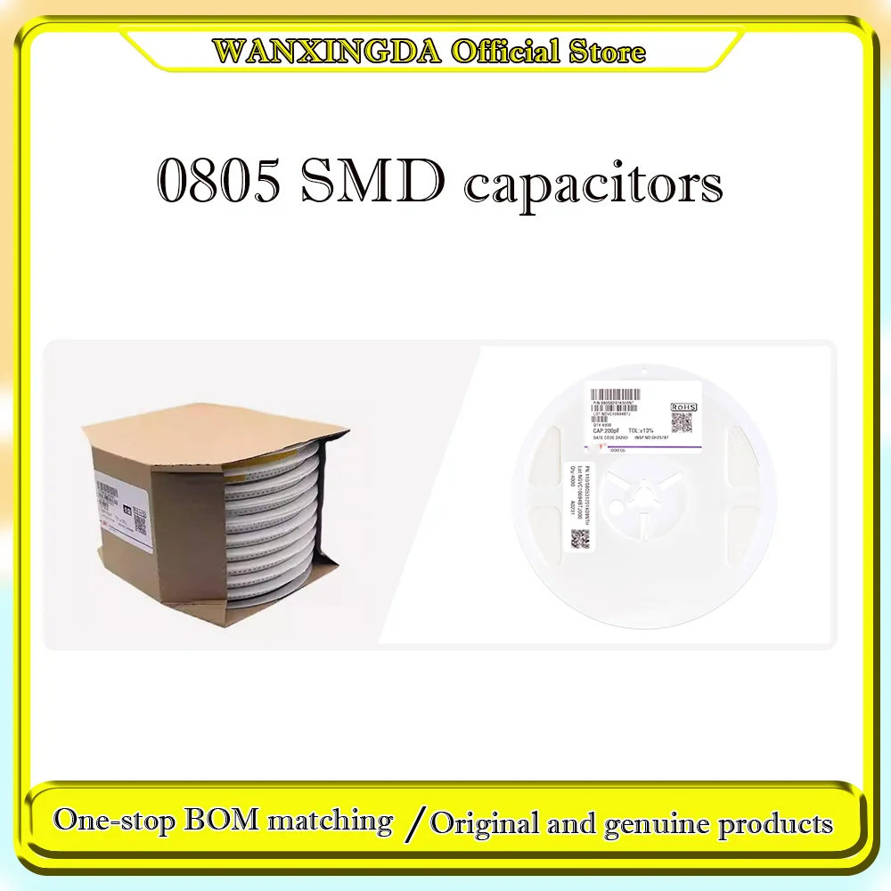 

0805 SMD 100Pcs 4000Pcs 120pF 150pF 180pF 200pF 220pF 270pF 300pF 330pF 360pF 390pF 470pF 510pF 560pF 680pF 820pF