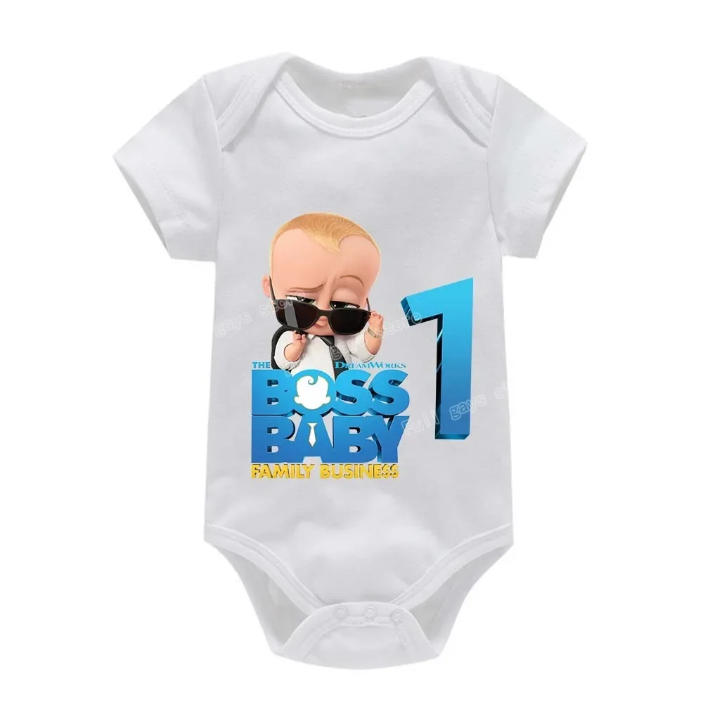 Baby Bodysuits Kids Bossed Birthday Clothing One-Pieces Babys Romper New Born Kids Items Infant Clothes Girls Gender Reveal