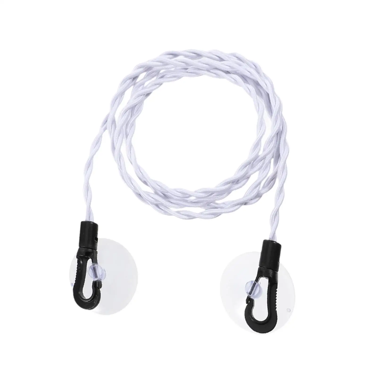 Elastic Cord Clothes Drying Line with Suction Cups Hooks Extendable Laundry Rope for Hanging Towels Bedding Camping Gear Outdoor