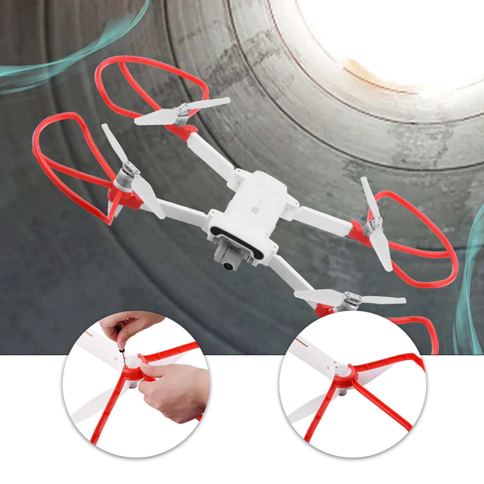1Set Drone Wing Protective Cover High Hardness Anti-Collision Propeller Protector Quick Disassembly Safe Isolated Blades