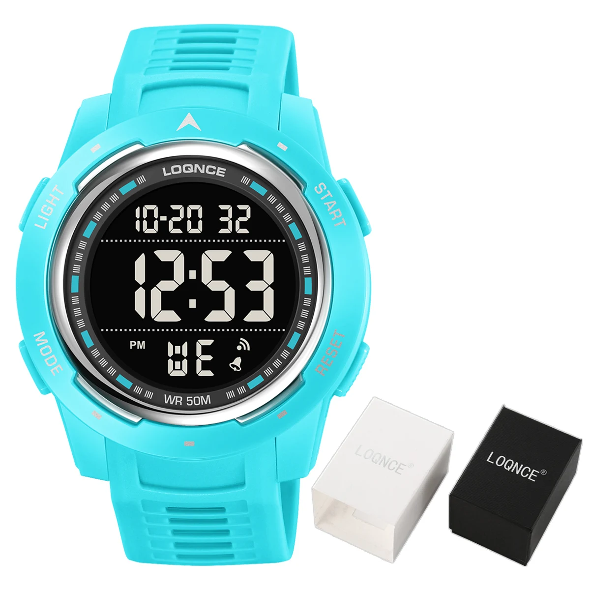 

Fashion LOQNCE 98008 Men's Watch with Box Luxury 50M Waterproof Watch for Men with Chonrograph Multifunctional Sports Wristwatch