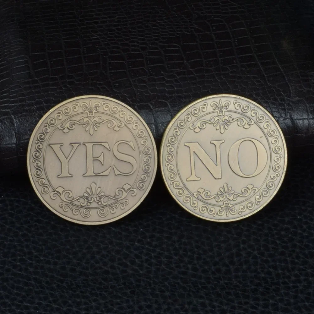 1 PC ใช่หรือไม่มีเหรียญที่ระลึกของเล่นของที่ระลึก Non-สกุลเงินเกม PROP Decision Maker Lucky เหรียญสําหรับเกมปาร์ตี้ความแปลกใหม่ Gag ของเล่น