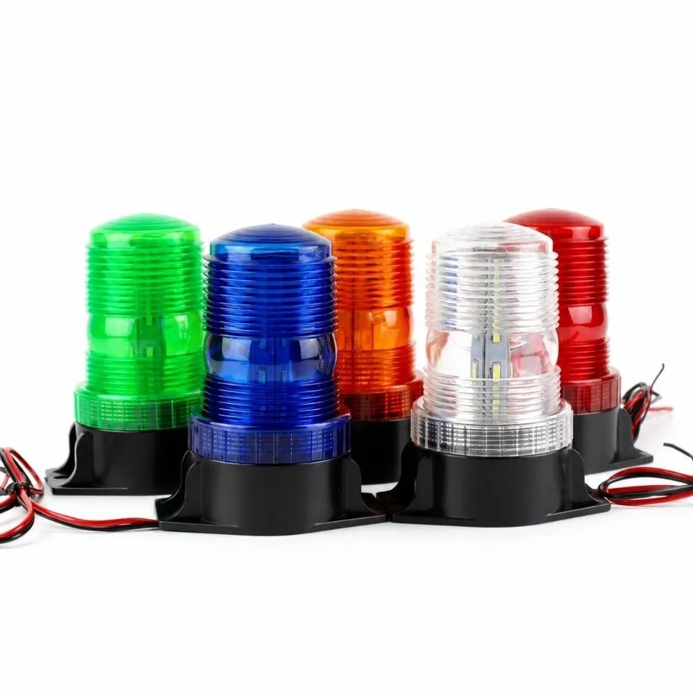 9-90V LED Warning Light Top Mount Shock Resist Strobe Warning Lamp Water Block 30 LED Emergency Signal Light Forklift Truck