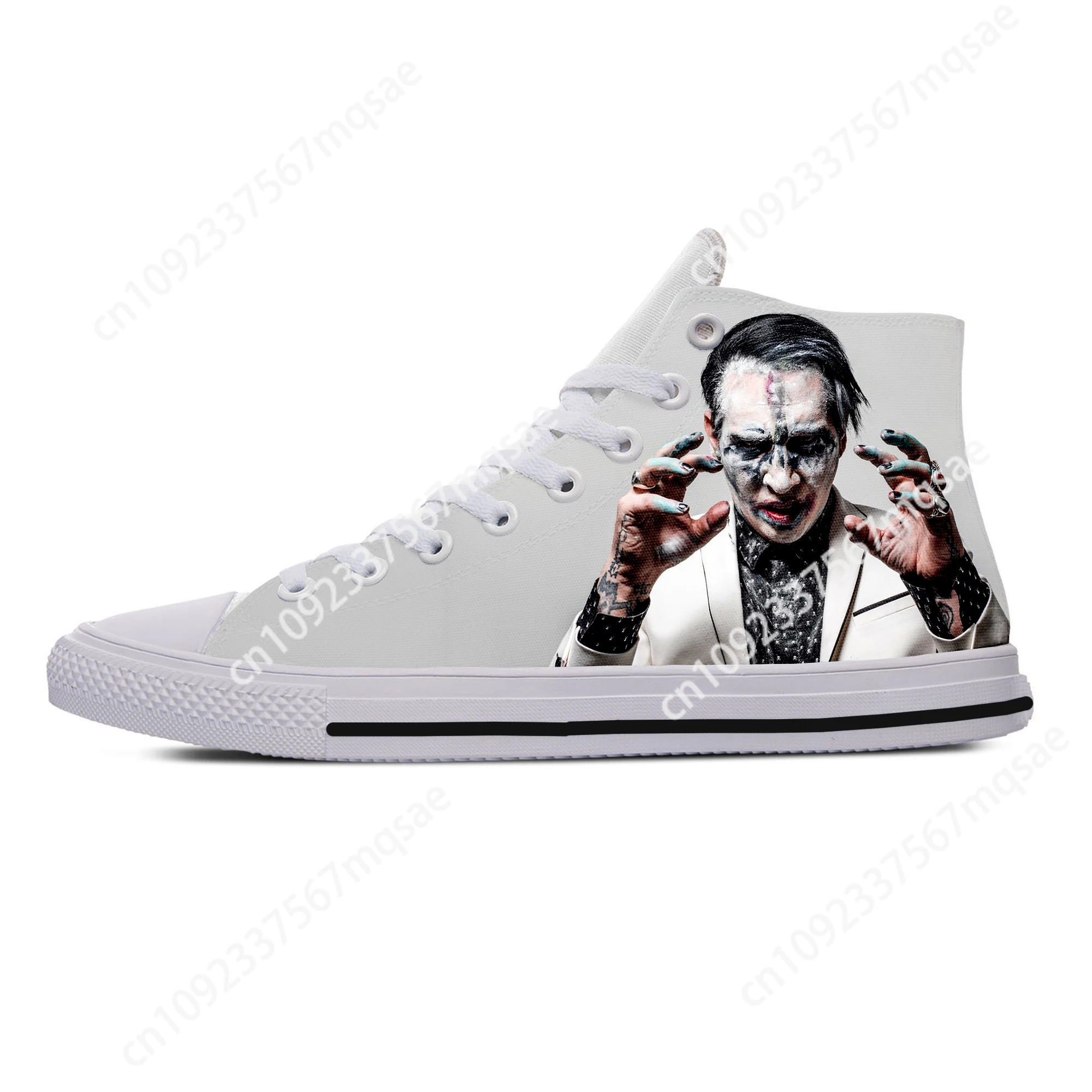 Heiße Mode 3d Marilyn Manson High Sneakers Männer Frauen hochwertige Freizeit schuhe Sommer Frau Mann High Help Board Schuhe