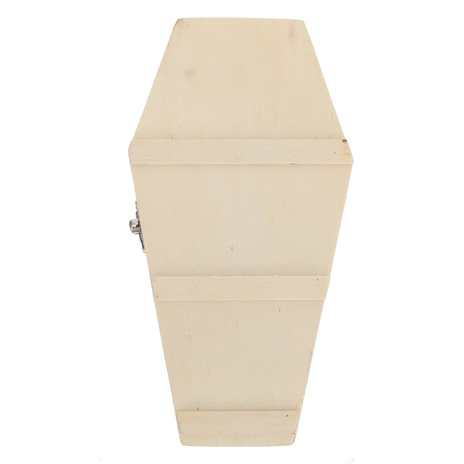

1Pcs Hexagonal Wooden Halloween Coffin Candy Storage Box Small Jewelry Organizer Present Box Halloween Decoration