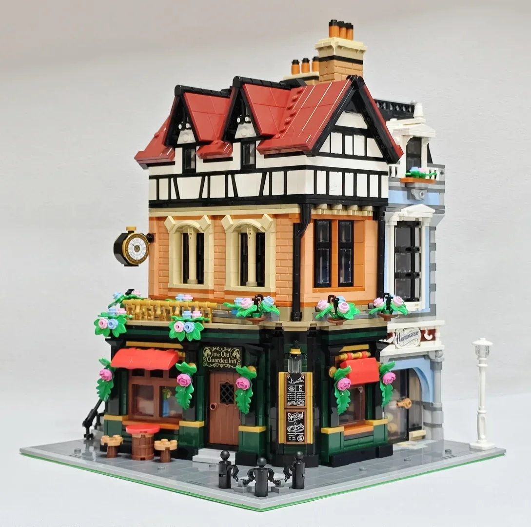 Christmas Gift 3266pcs English Street Corner Module Building Blocks Creative Expert Street View Brick Toys Children Adult 10350
