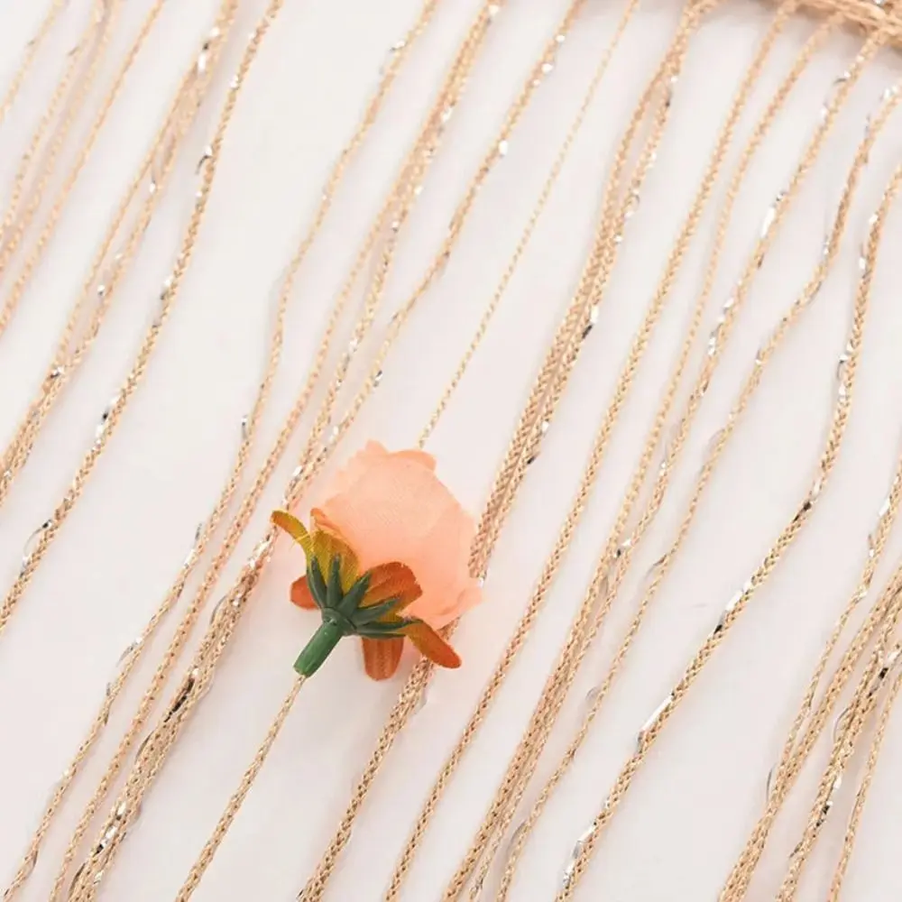 

Оформление окна, блестящая занавеска с цветком розы, разделитель комнаты, сплошной цвет, дверная занавеска 1*2 м, оконная занавеска с кисточкой, домашний декор