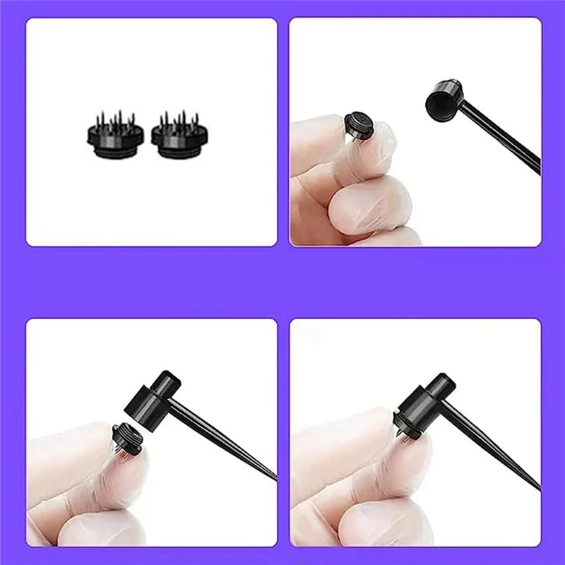 

N96R 7 Star Needle & Plum Blossom Dermal Hammer,Seven Star Needle,Seven Star Dermal Needle Hammer (2 Box/26Pcs)