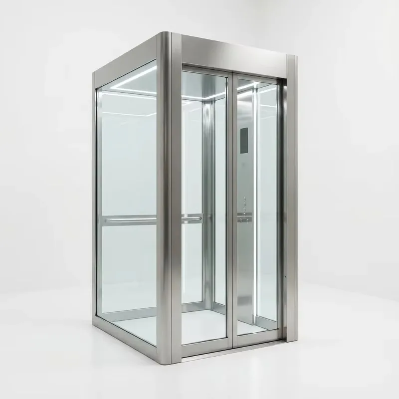 Silent Mini Hydraulic Residential Passenger Lift Low Noise Simple Home Elevator For Villa Indoor Outdoor Use Stable Safe
