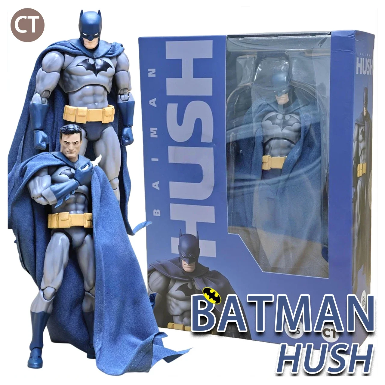 

Hot New CT Toys Mafex 105 Batman Hush - Blue & Black Dual Version | DC Anime Action Figure Statue