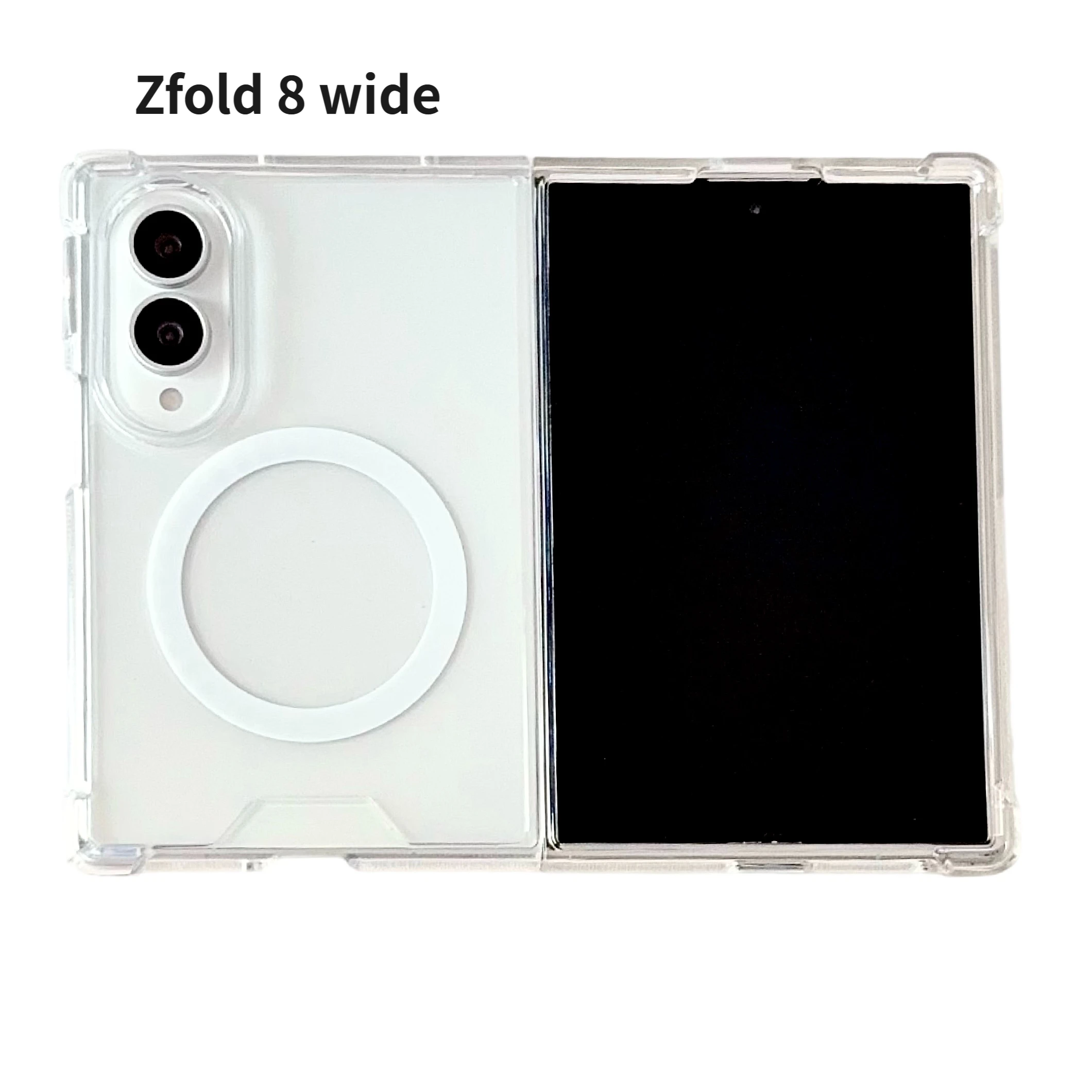 Transparent magnet suction box, suitable for Samsung Z folding 8 Ultra Galaxy Z folding 8 wide all inclusive anti fall protectio