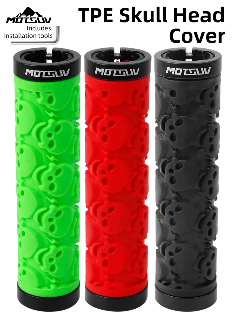 AliExpress VXM TPE Skeleton Bicycle Grips MTB Bike 3D Handlebar Rubber Non-slip Lock Cycling Bmx Handle Grip