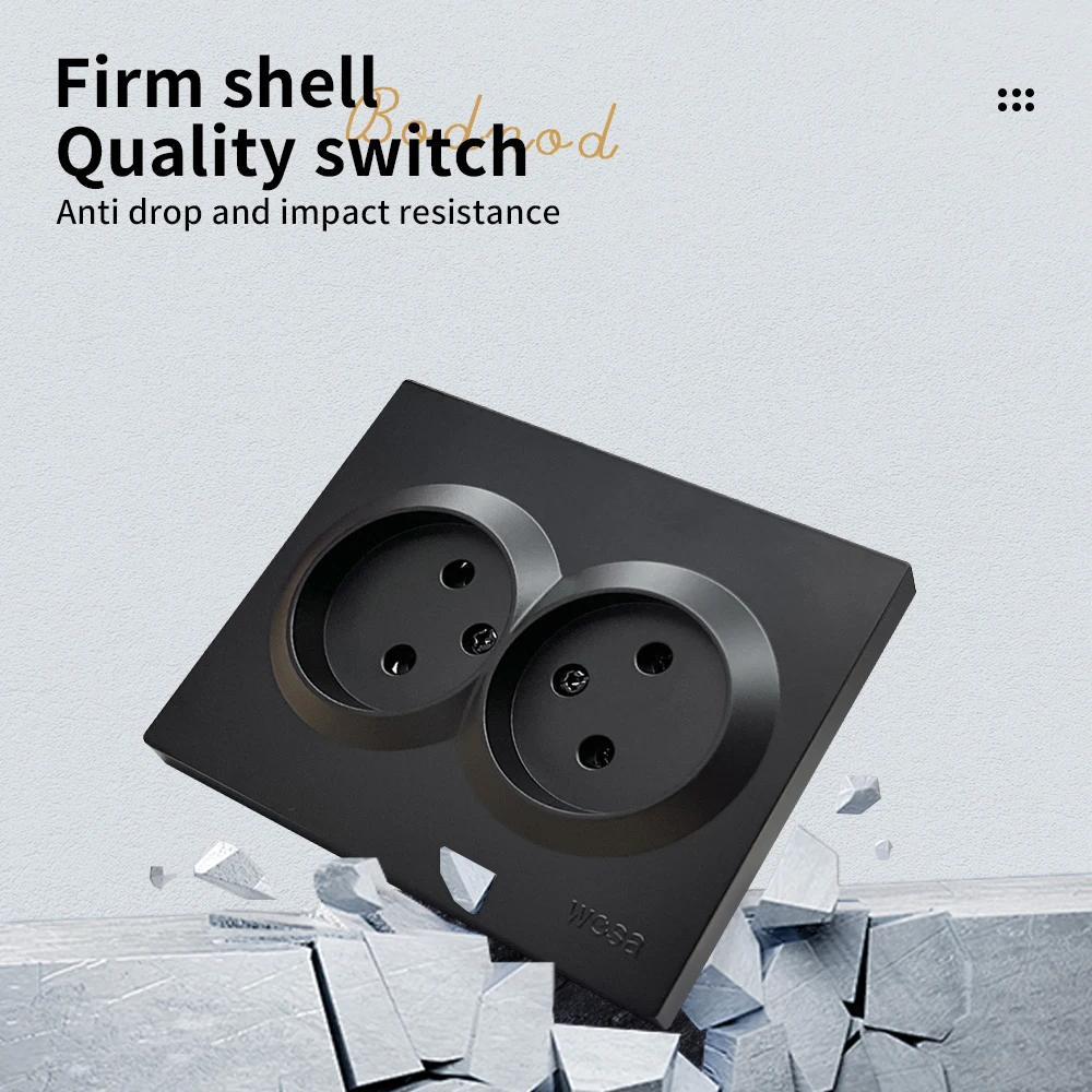 

Черная классическая краска, пластиковые розетки, вилки, настенная встраиваемая электрическая розетка переменного тока, не заземляющая, огнестойкая, 250 В, 250 В