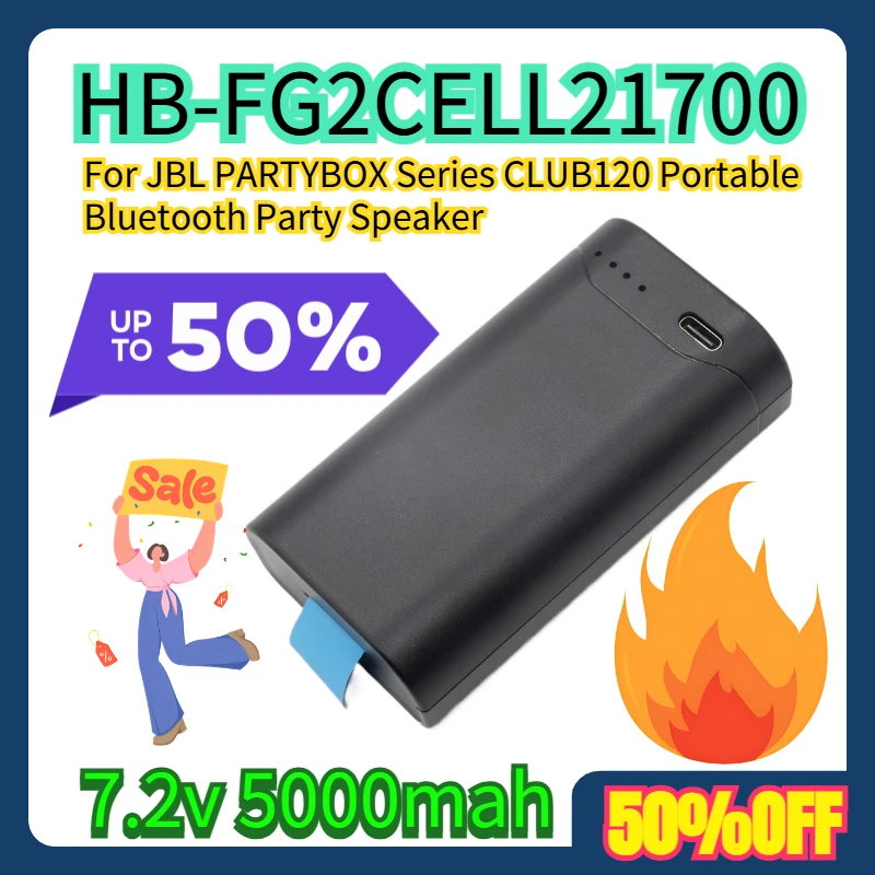 

For JBL PARTYBOX Series CLUB120 Portable Bluetooth Party Speaker HB-FG2CELL21700