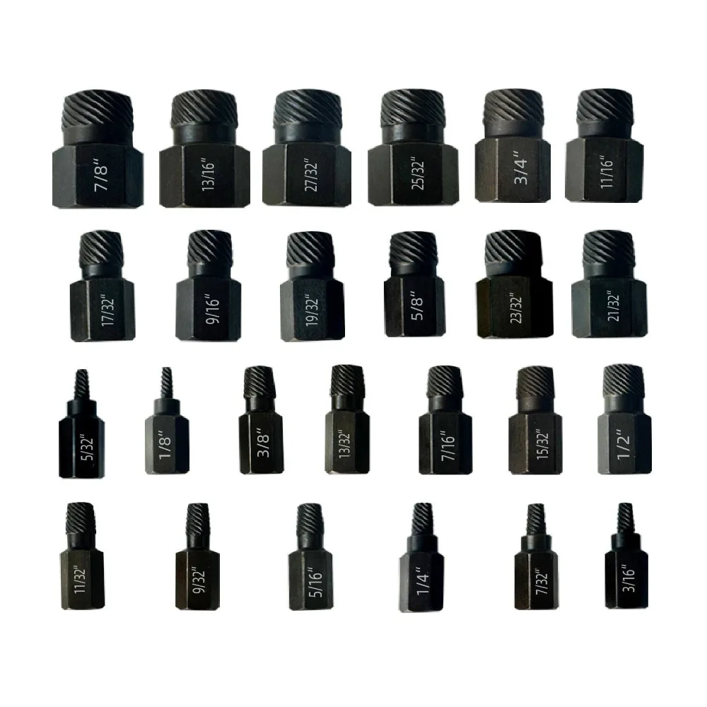 Screw Extractor Set Broken Bolt Extractor Remover Kit Damaged Screw Extractor Set Hex Bolt Easy Out Bolt Extractor Tool