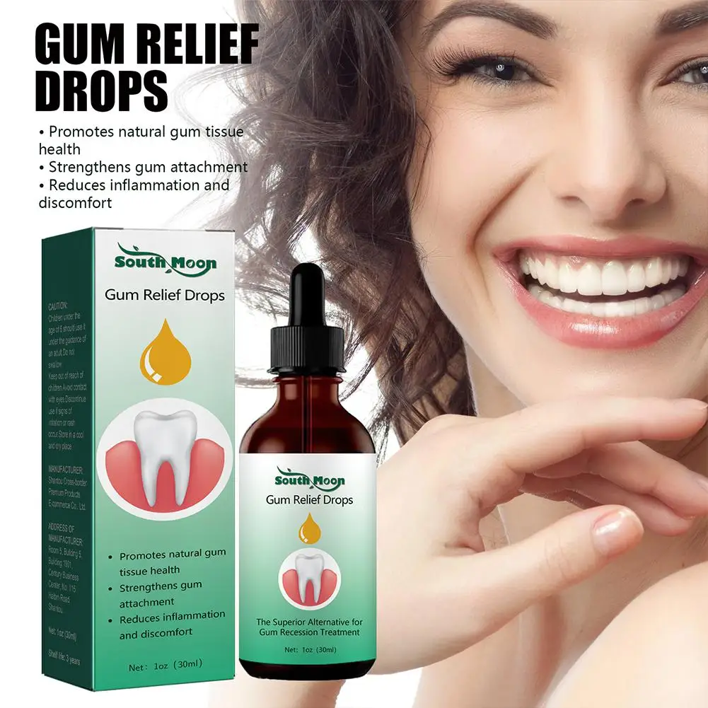 1-5PCS Gum Repair Drops Relieve Receding Gingival Swelling Remove Stain Remove Yellow Gum Cleaning Care Oral Periodontal Hygiene