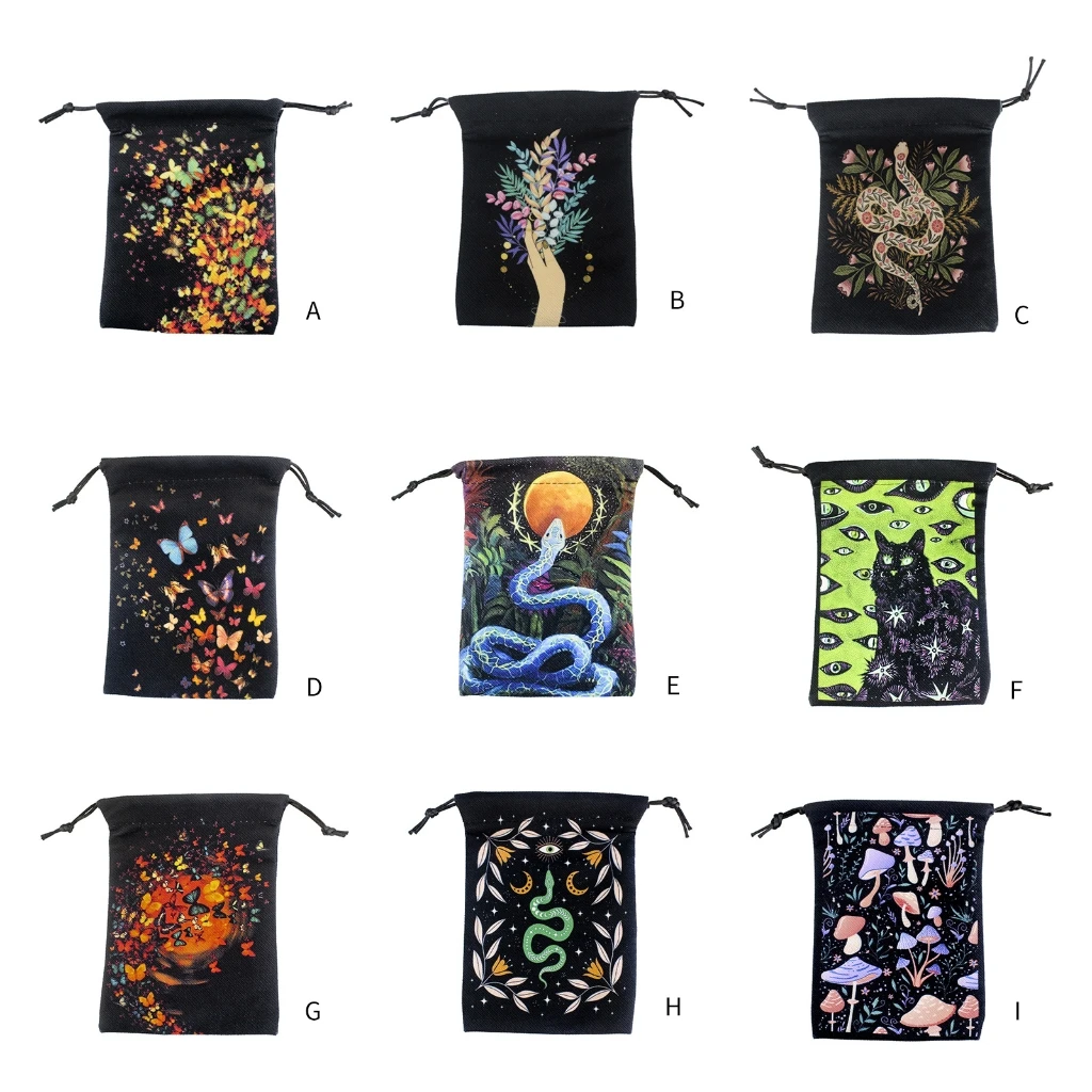 

Tarot Card Storage Bag,Tarot Card & Dices Storage Bag,Altar Drawstring Board Game Tarot Bag Tarot Card Holder Bag Pouch Dropship