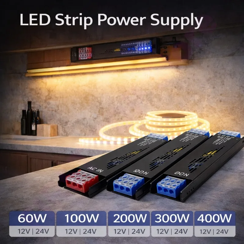 12V 24V LED Driver Transformers 60W 100W 200W 300W 400W DC Switch Power Supply Lighting Transformers 5A 12.5A LED Light Driver