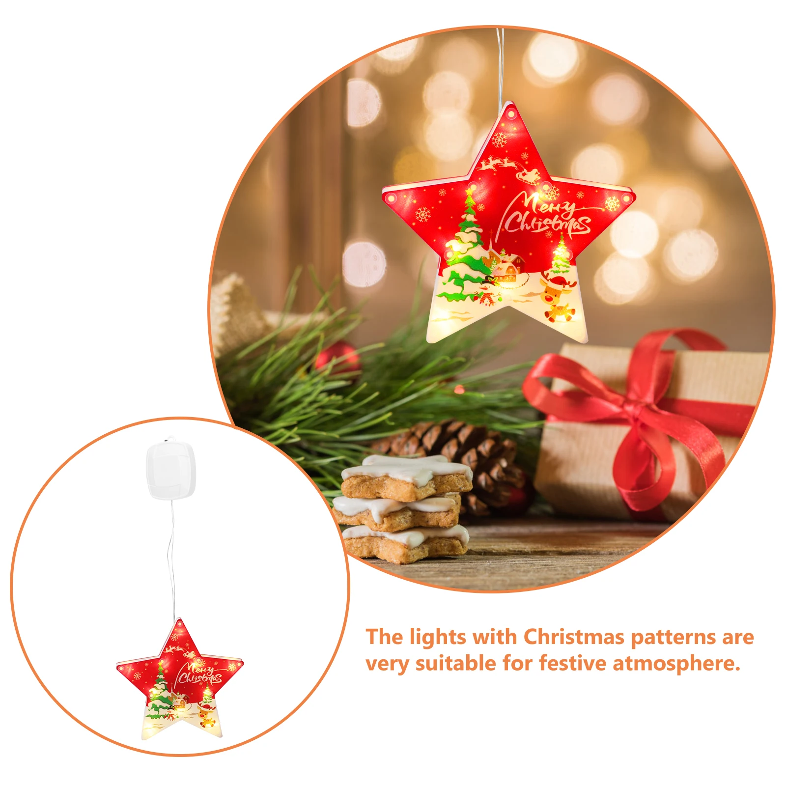

Christmas Suction Led Decorative Lights For Festival Party Shop Decor Xmas Showcase Light Sucker Window Hanging String Light