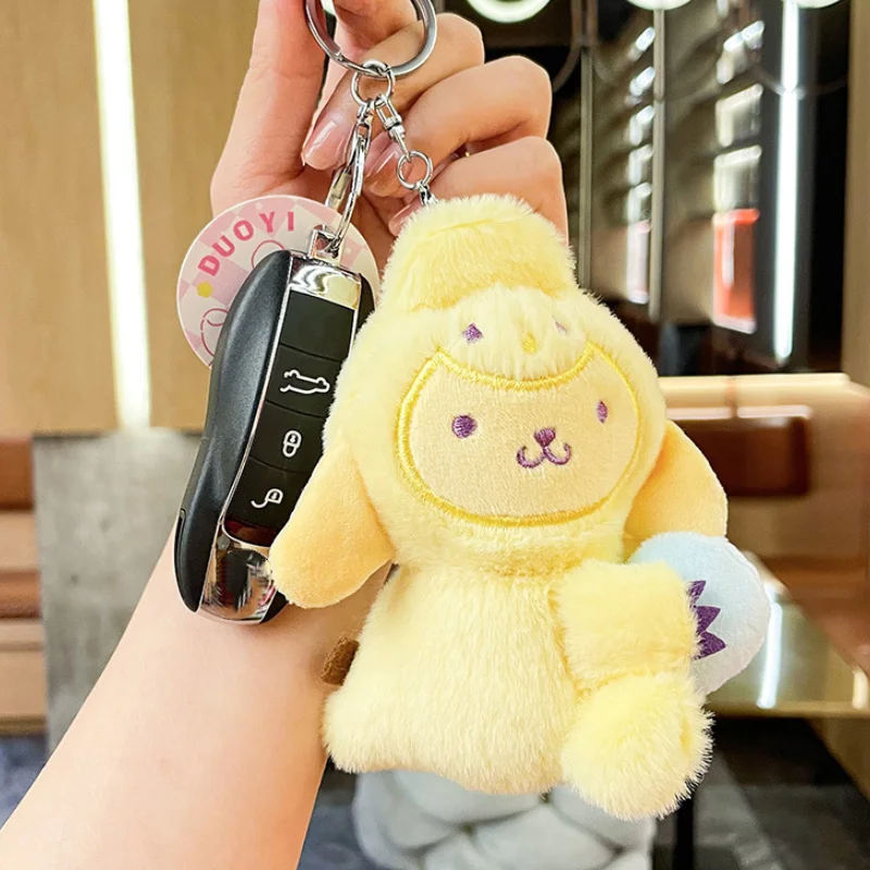 サンリオ ぬいぐるみ ボールを持ったプリン犬 シナモロール ドール キーホルダー ぬいぐるみ かわいいバッグアクセサリー ギフト 卸売