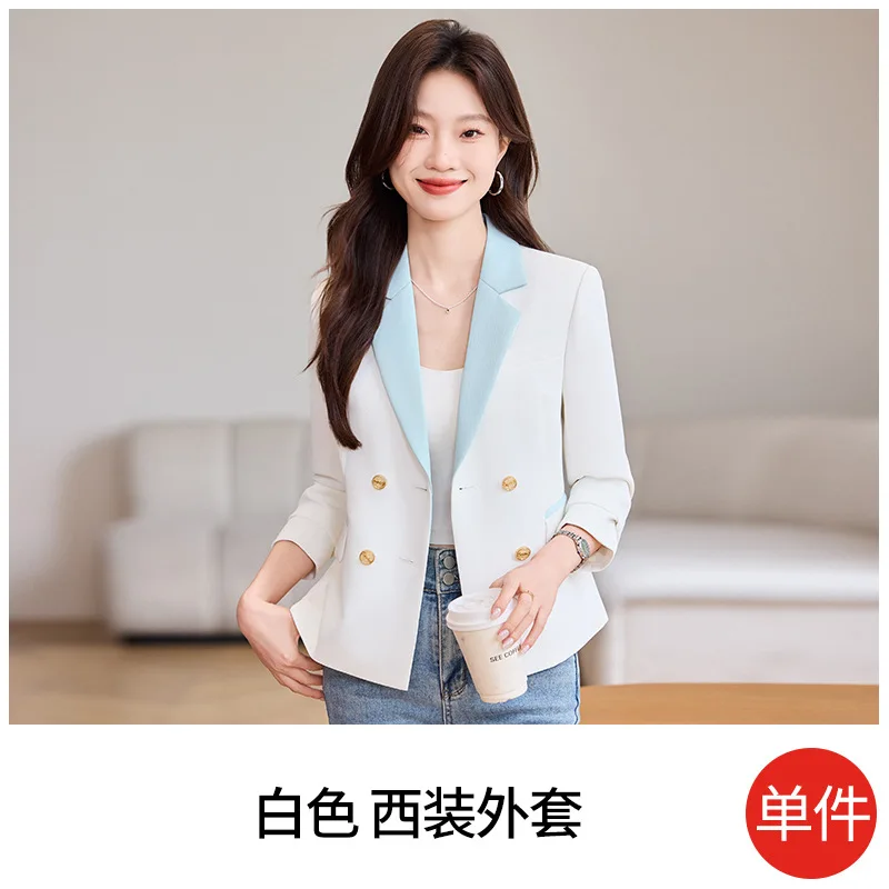 2025Nieuwe stijlvolle mode-pak Casual dames professionele blazer met lange mouwen, formele jas Workwear8508